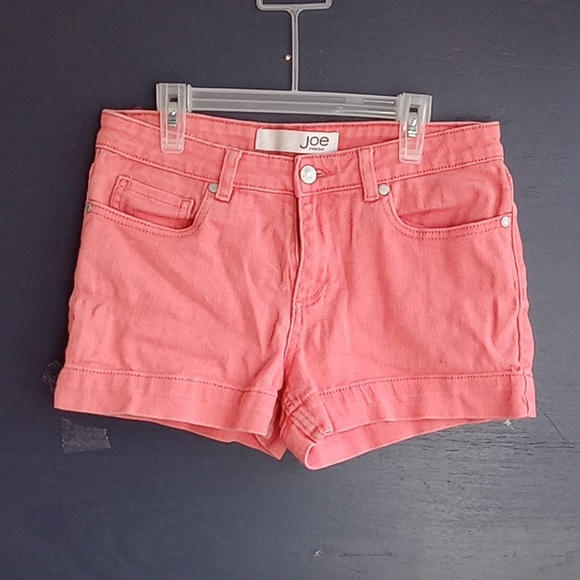 Joe Fresh Pants - - Joe Fresh size 2 peach color cuffed mini shorts 1% spandex